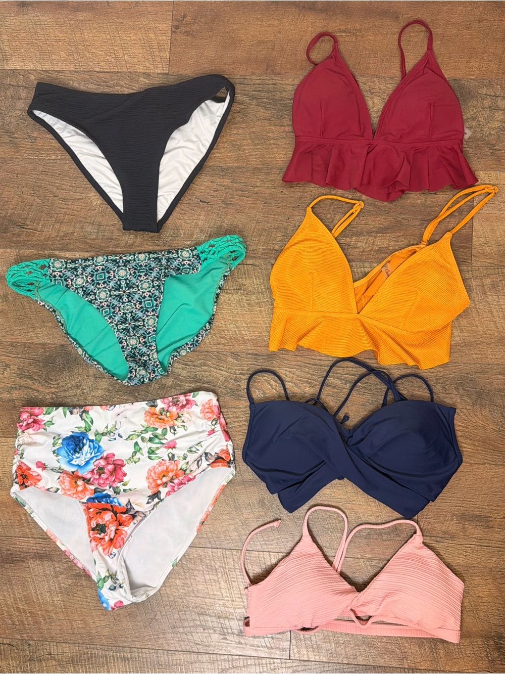 7 Piece Bikini Swim Bundle CUPSHE Jessica Simpson SHEIN Mix & Match M/L